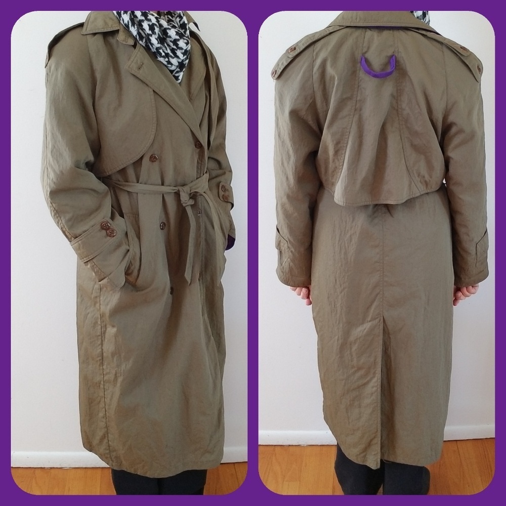 Vintage j. gallery Women's Army Style Trench Coat